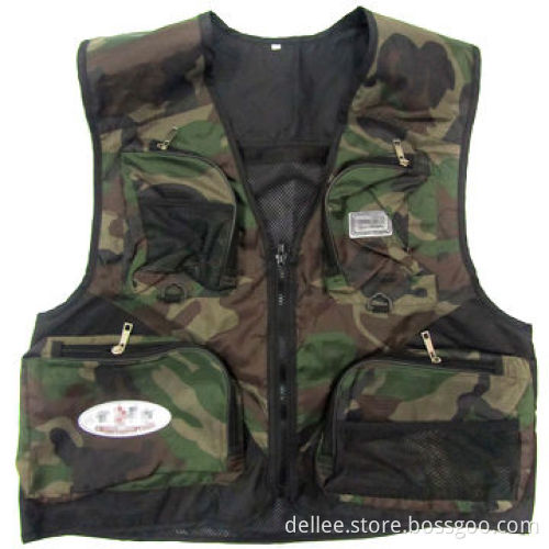 Fishing Vests, T/C or 100% Cotton Material, Suitable for Adult, Camouflage, Country Design